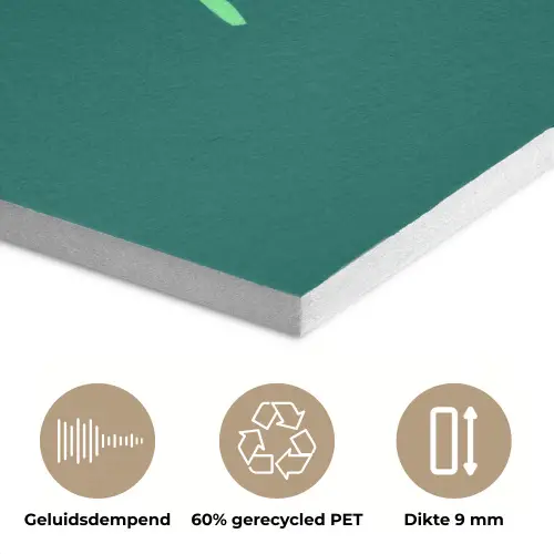 c'est la fucking vie - Groen - Handgeschreven PET vilt klein -closeup_NL