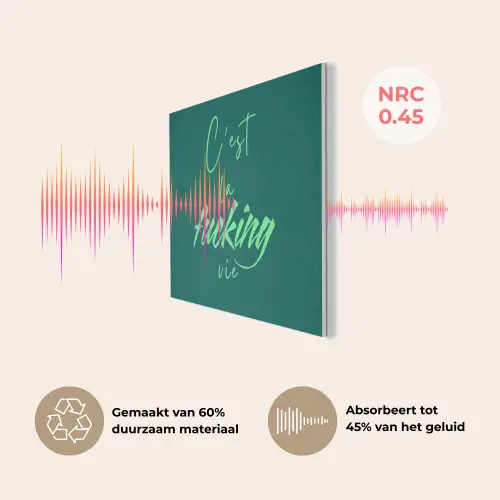 c'est la fucking vie - Groen - Handgeschreven PET vilt klein -USP_NL