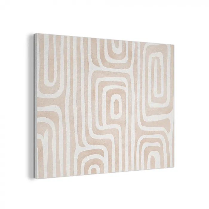 Decoratief - Labyrint - Beige PET vilt klein -3d