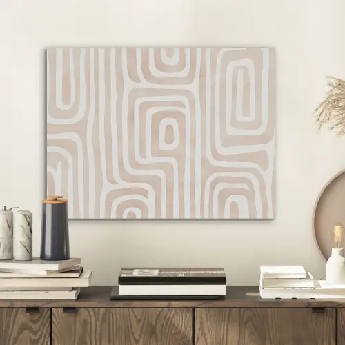 Decoratief - Labyrint - Beige PET vilt klein -sfeer1