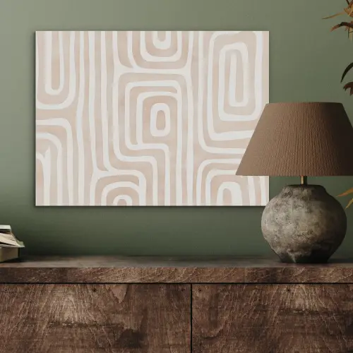 Decoratief - Labyrint - Beige PET vilt klein -sfeer2