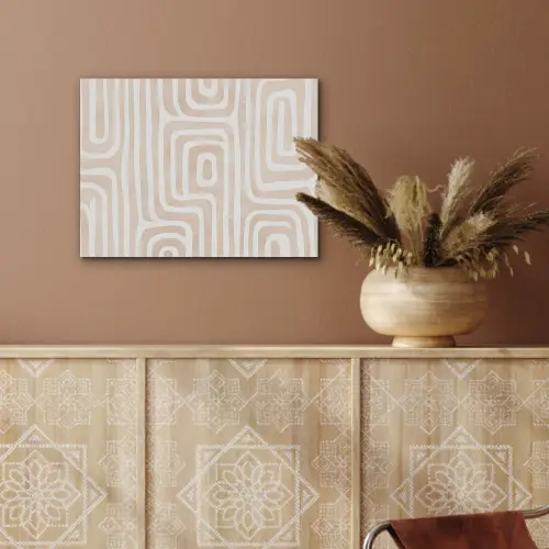 Decoratief - Labyrint - Beige PET vilt klein -sfeer4