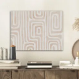 Decoratief - Labyrint - Beige PET vilt klein -sfeer1