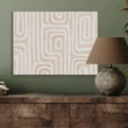 Decoratief - Labyrint - Beige PET vilt klein -sfeer2