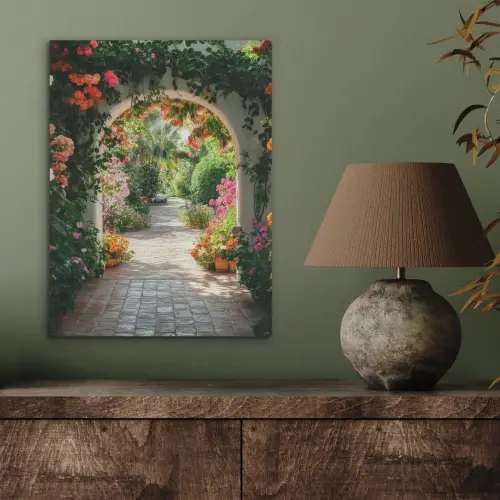 Doorkijk - Bloemen - Natuur - Bloementuin PET vilt klein -sfeer2