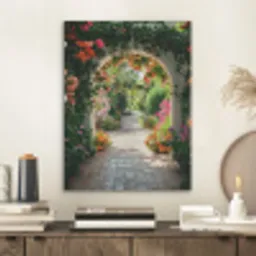 Doorkijk - Bloemen - Natuur - Bloementuin PET vilt klein -sfeer1