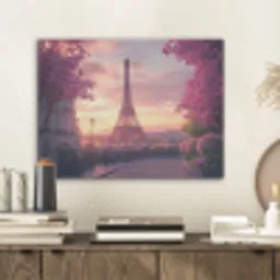 Eiffeltoren - Parijs - Roze PET vilt klein -sfeer1