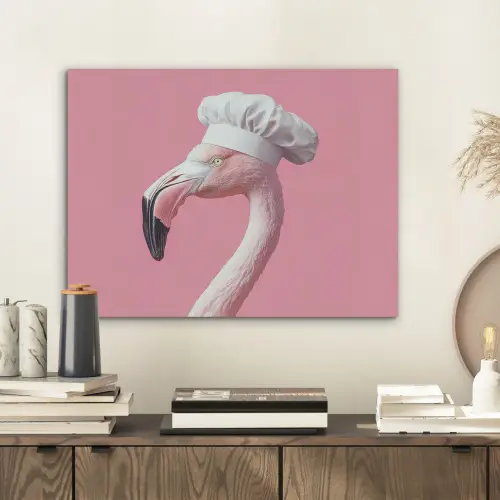Flamingo - Roze - Koksmuts - Vogel PET vilt klein -sfeer1