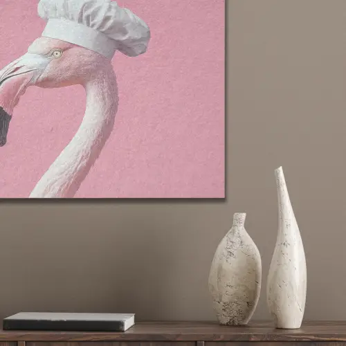 Flamingo - Roze - Koksmuts - Vogel PET vilt klein -sfeer6_closeup