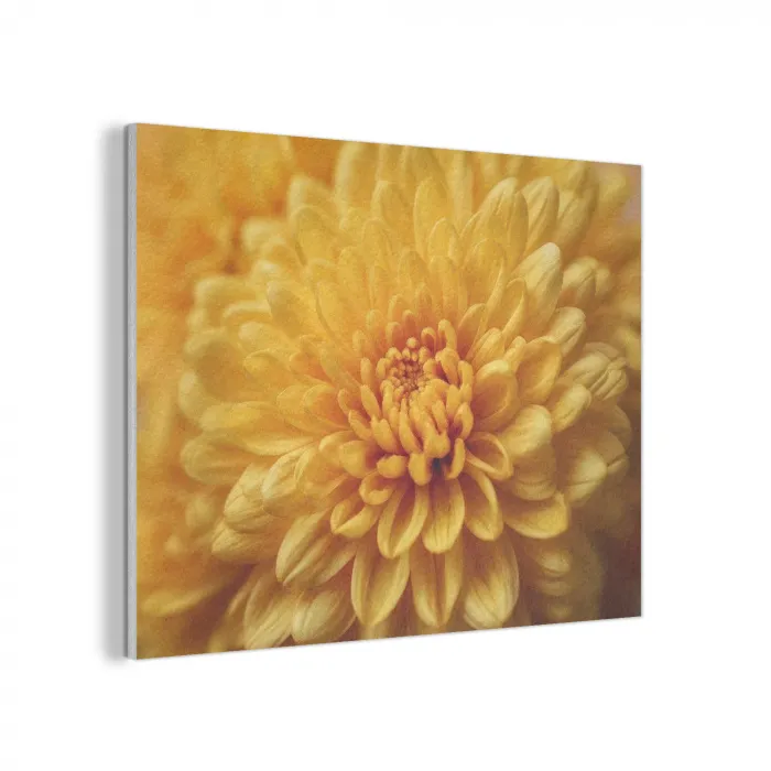 Geel - Chrysant - Zachtheid PET vilt klein -3d