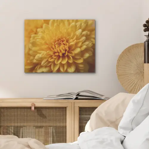 Geel - Chrysant - Zachtheid PET vilt klein -sfeer3