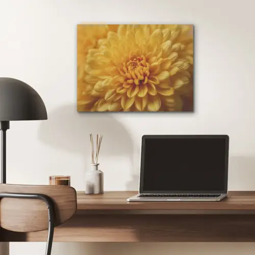 Geel - Chrysant - Zachtheid PET vilt klein -sfeer5