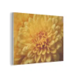 Geel - Chrysant - Zachtheid PET vilt klein -3d