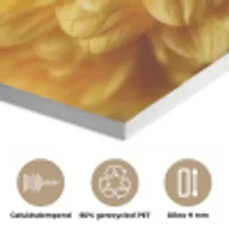 Geel - Chrysant - Zachtheid PET vilt klein -closeup_NL