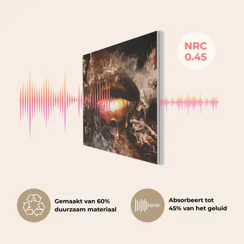 Goud - Lippen - Kunst PET vilt klein -USP_NL