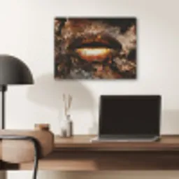Goud - Lippen - Kunst PET vilt klein -sfeer5