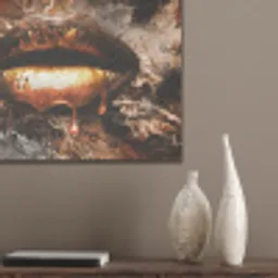 Goud - Lippen - Kunst PET vilt klein -sfeer6_closeup
