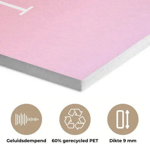 Home - Letters - Groot - Roze PET vilt klein -closeup_NL