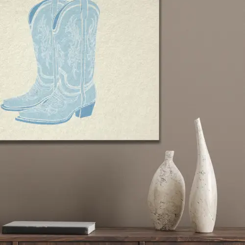 Illustratie - Cowboylaarzen - Patroon PET vilt klein -sfeer6_closeup