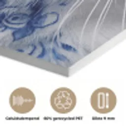 Kat - Patroon - Blauw PET vilt klein -closeup_NL