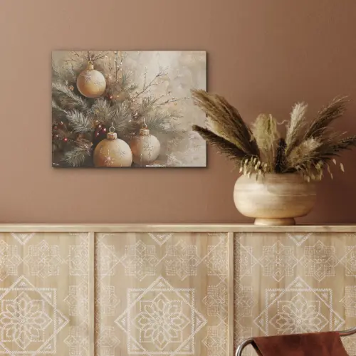 Kerst - Kerstballen - Beige - Goud PET vilt klein -sfeer4