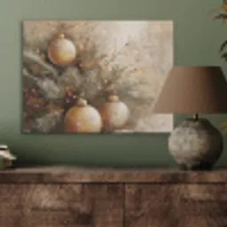 Kerst - Kerstballen - Beige - Goud PET vilt klein -sfeer2