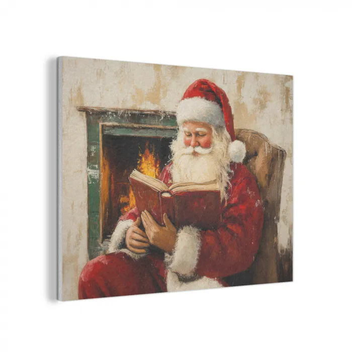 Kerst - Kerstman - Winter - Open Haard PET vilt klein -3d