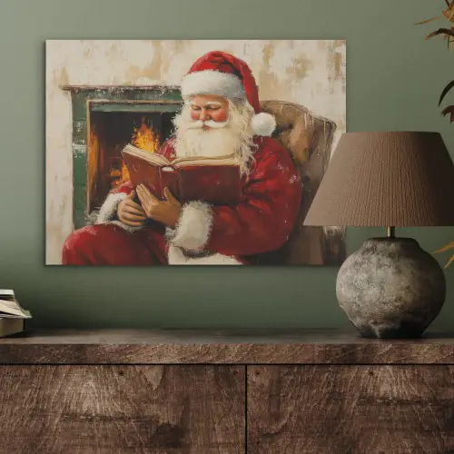Kerst - Kerstman - Winter - Open Haard PET vilt klein -sfeer2