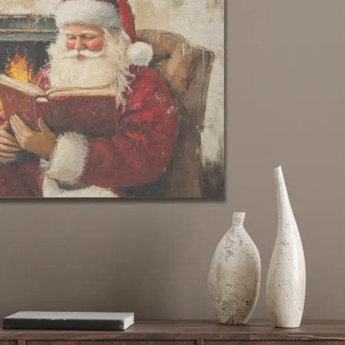 Kerst - Kerstman - Winter - Open Haard PET vilt klein -sfeer6_closeup