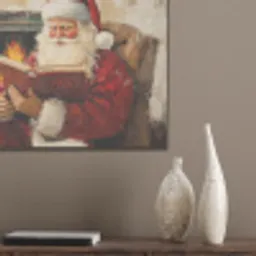 Kerst - Kerstman - Winter - Open Haard PET vilt klein -sfeer6_closeup
