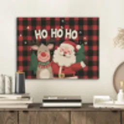 Kerstman - Rendier - Tekst - Rood - Zwart PET vilt klein -sfeer1