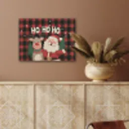 Kerstman - Rendier - Tekst - Rood - Zwart PET vilt klein -sfeer4