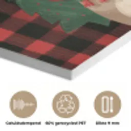 Kerstman - Rendier - Tekst - Rood - Zwart PET vilt klein -closeup_NL