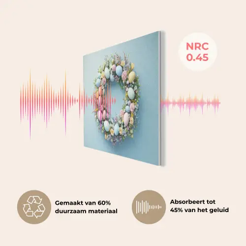 Krans - Eieren - Bloemen PET vilt klein -USP_NL