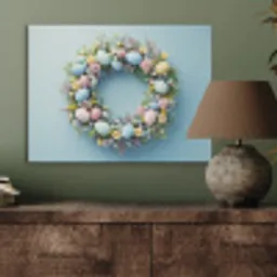 Krans - Eieren - Bloemen PET vilt klein -sfeer2
