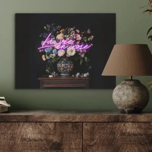 Neon - Vaas - Bloemen PET vilt klein -sfeer2