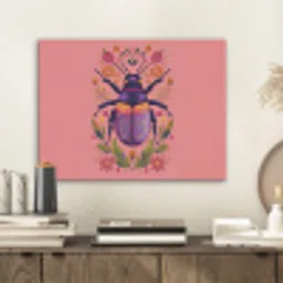 Paars - Kever - Stipjes - Bloemen PET vilt klein -sfeer1
