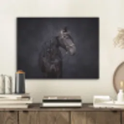 Portret - Paard - Donker PET vilt klein -sfeer1