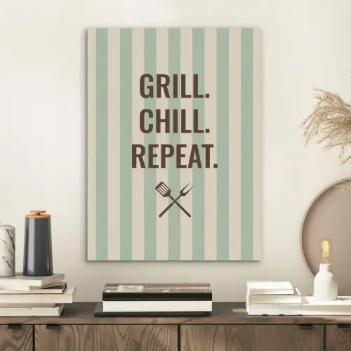 Quote - Strepen - Grill PET vilt klein -sfeer1