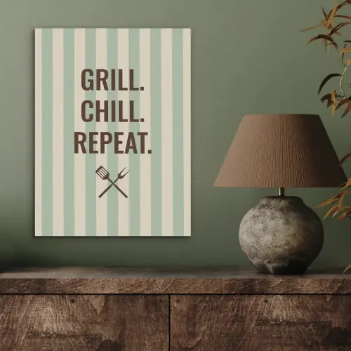 Quote - Strepen - Grill PET vilt klein -sfeer2