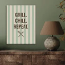 Quote - Strepen - Grill PET vilt klein -sfeer2