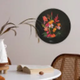 Boeket - Bloemen - Exotisch Akoestische PET Vilt - Rond klein -sfeer3
