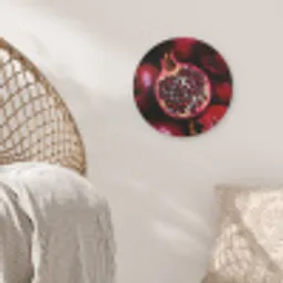 Granaatappel - Rood - Fruit Akoestische PET Vilt - Rond klein -sfeer4