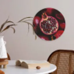 Granaatappel - Rood - Fruit Akoestische PET Vilt - Rond klein -sfeer3