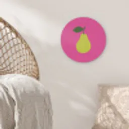 Illustratie - Fruit - Peer - Groen Akoestische PET Vilt - Rond klein -sfeer4