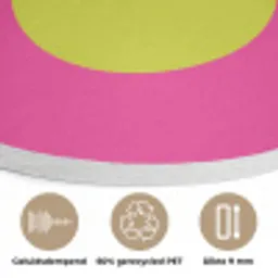 Illustratie - Fruit - Peer - Groen Akoestische PET Vilt - Rond klein -closeup_NL