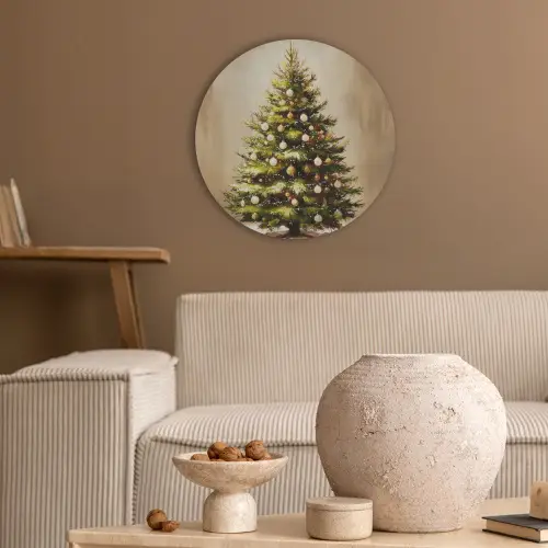 Kerst - Sfeer - Groen Akoestische PET Vilt - Rond klein -sfeer1