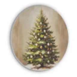 Kerst - Sfeer - Groen Akoestische PET Vilt - Rond klein -3d