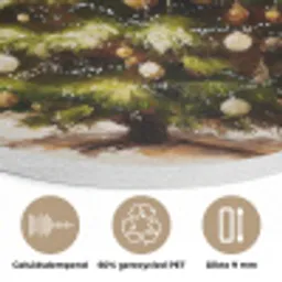 Kerst - Sfeer - Groen Akoestische PET Vilt - Rond klein -closeup_NL