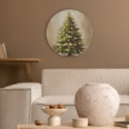 Kerst - Sfeer - Groen Akoestische PET Vilt - Rond klein -sfeer1